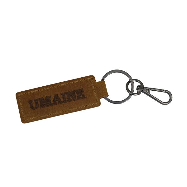 UMaine Leather Keychain